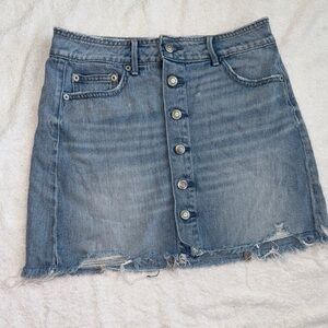 American Eagle Outfitters Blue Mini Skirt Casual